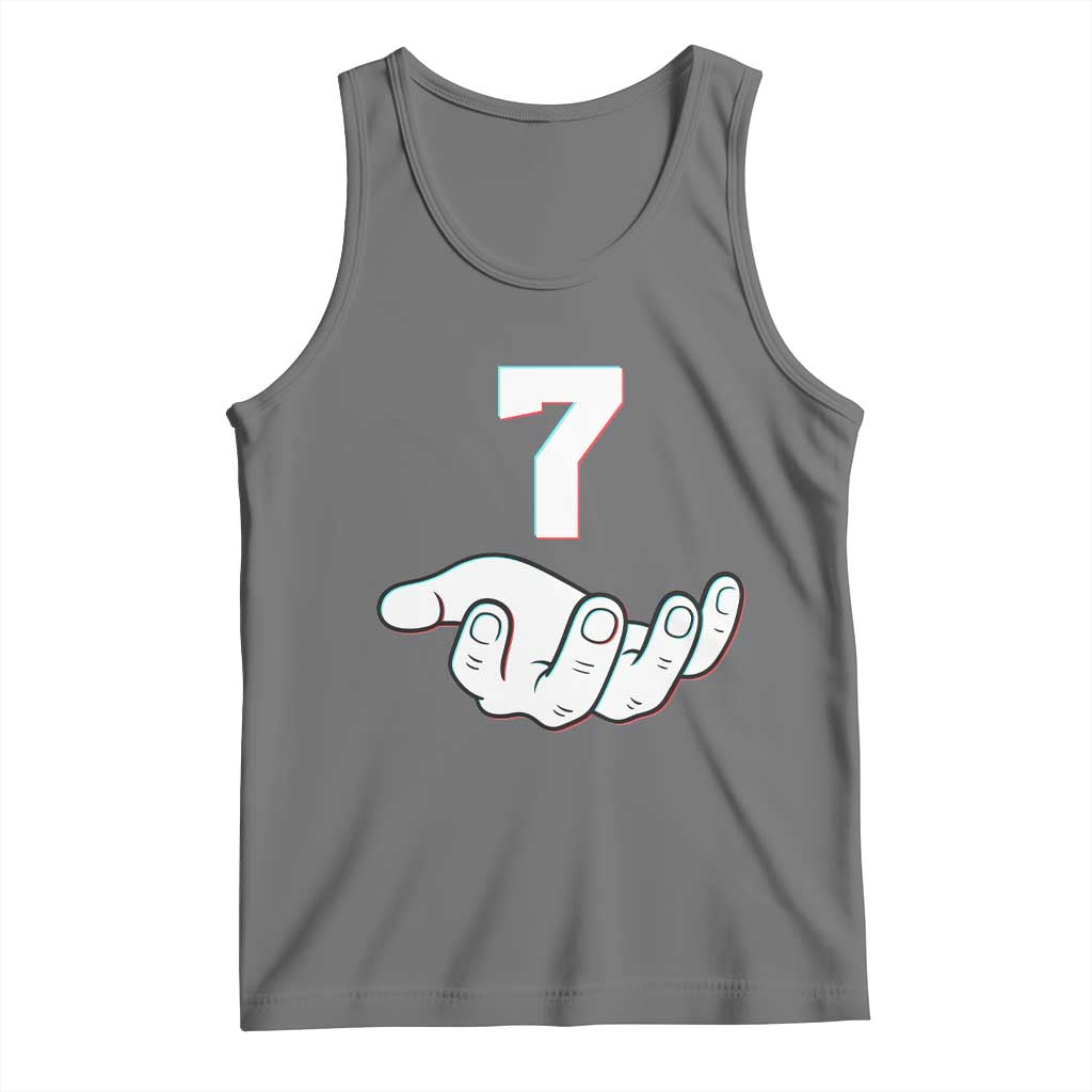 Number 7 Tank Top Matching 67 Meme Costume 7th Birthday 7 Years TS10 Black Heather Print Your Wear