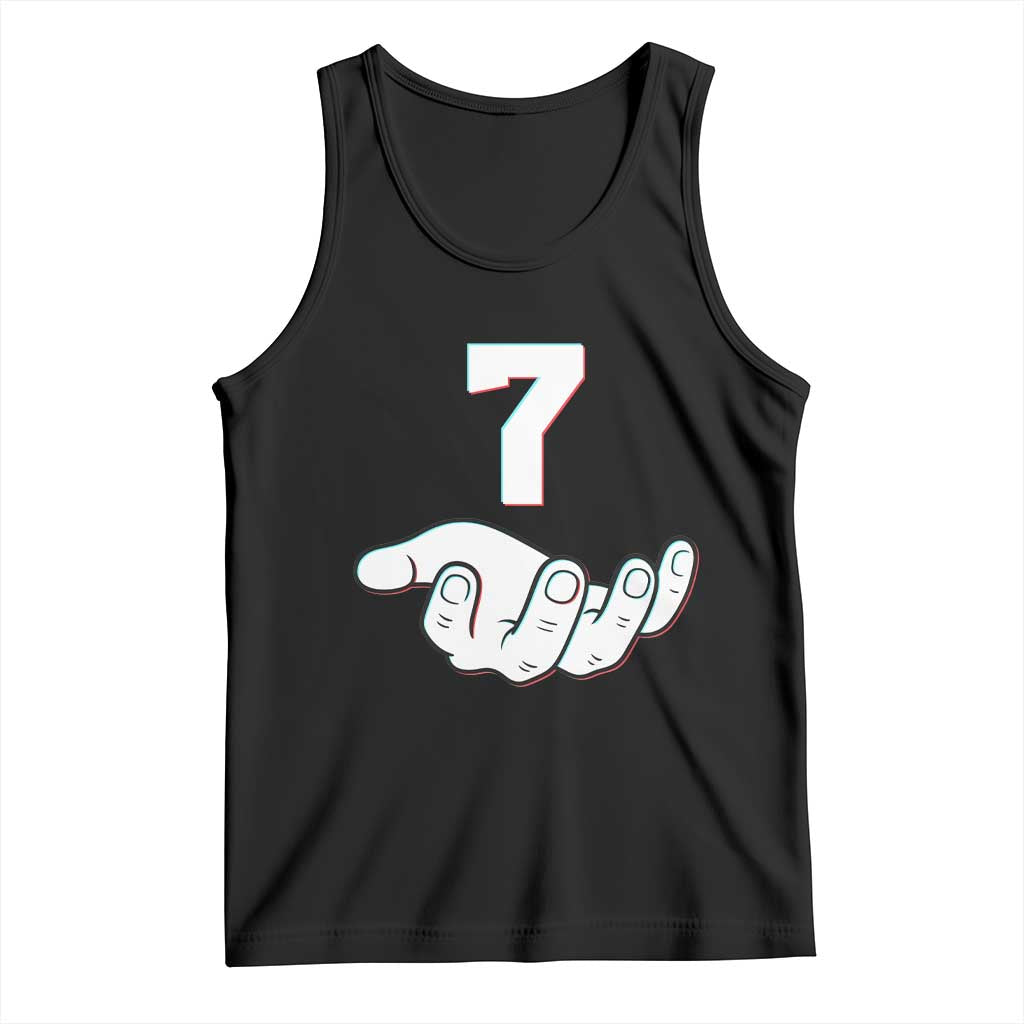 Number 7 Tank Top Matching 67 Meme Costume 7th Birthday 7 Years TS10 Black Print Your Wear