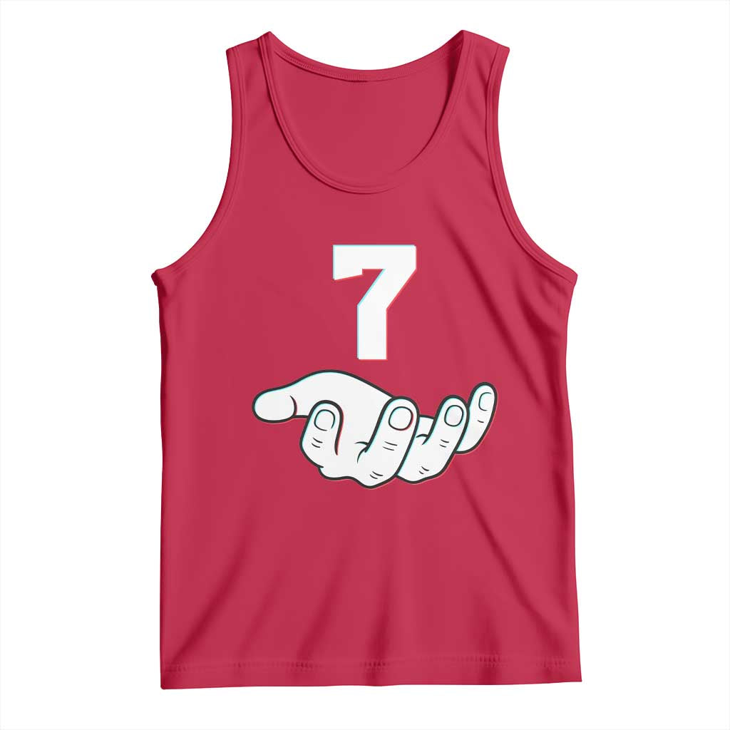 Number 7 Tank Top Matching 67 Meme Costume 7th Birthday 7 Years TS10 Red Print Your Wear