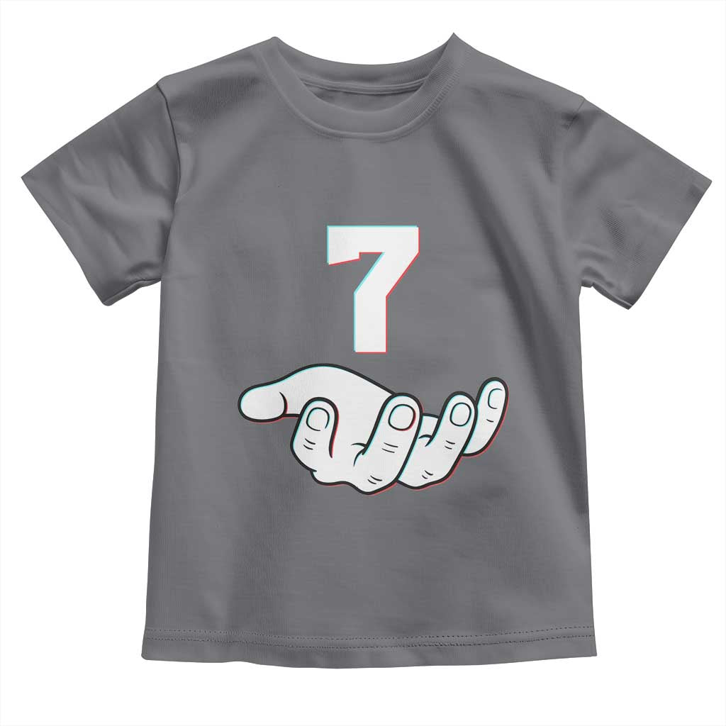 Number 7 Toddler T Shirt Matching 67 Meme Costume 7th Birthday 7 Years TS10 Charcoal Print Your Wear
