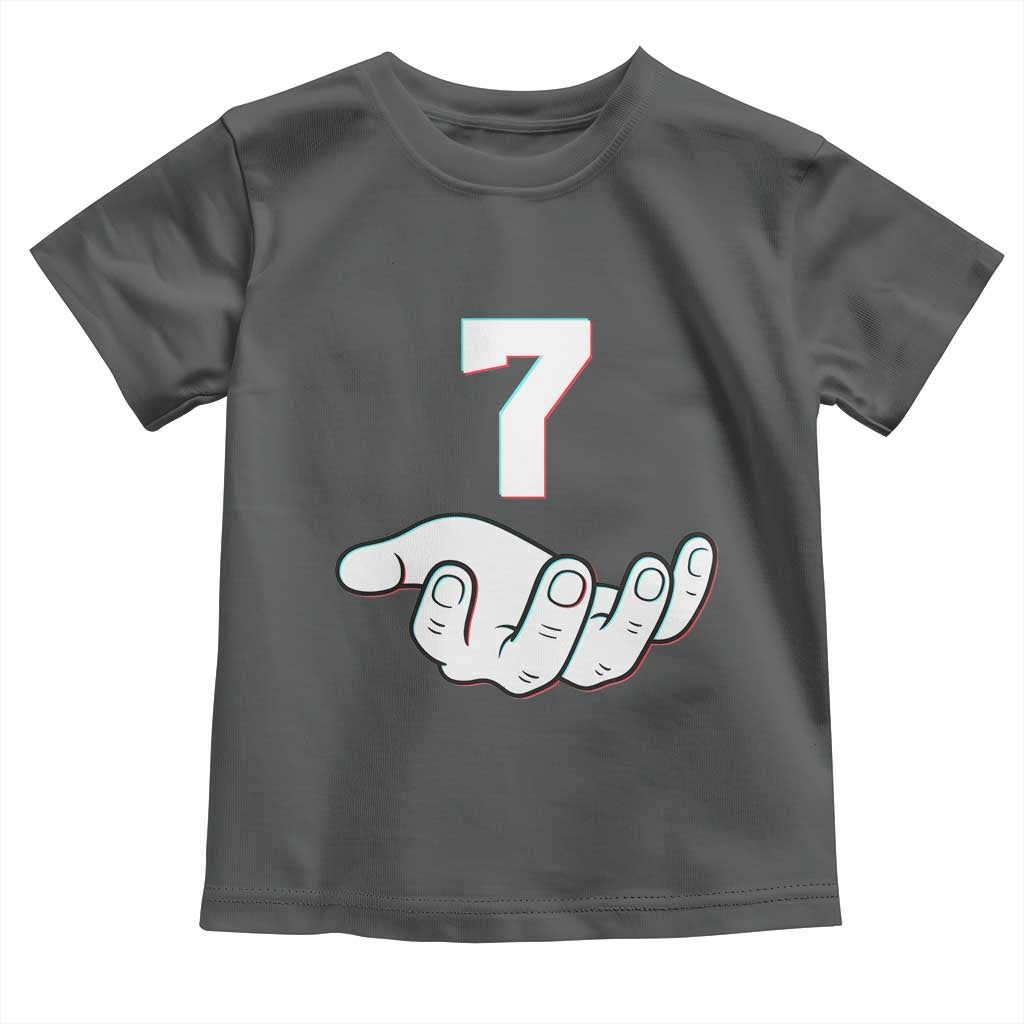 Number 7 Toddler T Shirt Matching 67 Meme Costume 7th Birthday 7 Years TS10 Dark Heather Print Your Wear