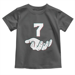 Number 7 Toddler T Shirt Matching 67 Meme Costume 7th Birthday 7 Years TS10 Dark Heather Print Your Wear