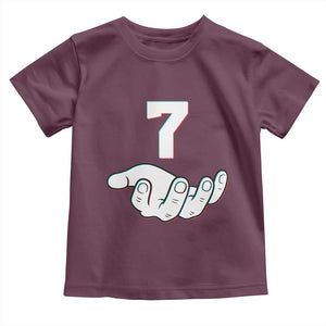 Number 7 Toddler T Shirt Matching 67 Meme Costume 7th Birthday 7 Years TS10 Maroon Print Your Wear