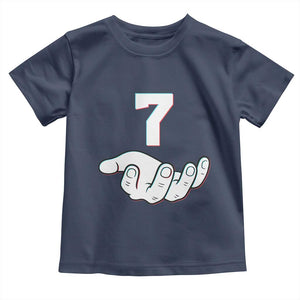 Number 7 Toddler T Shirt Matching 67 Meme Costume 7th Birthday 7 Years TS10 Navy Print Your Wear
