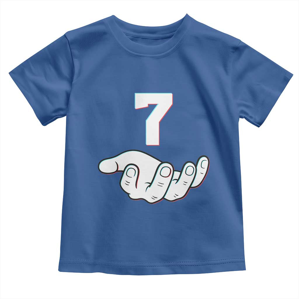 Number 7 Toddler T Shirt Matching 67 Meme Costume 7th Birthday 7 Years TS10 Royal Blue Print Your Wear