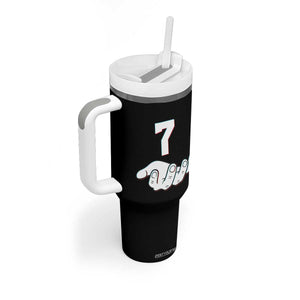 Number 7 Tumbler With Handle Matching 67 Meme Costume 7th Birthday 7 Years TS10 Print Your Wear