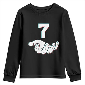 Number 7 Youth Sweatshirt Matching 67 Meme Costume 7th Birthday 7 Years TS10 Black Print Your Wear