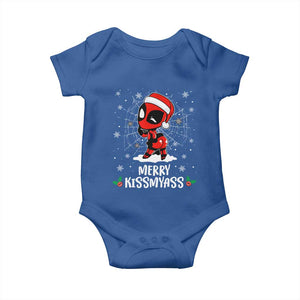 Funny Christmas Baby Onesie Merry Kissmyass Cute Spider-Women Santa Sarcastic Xmas TS10 Royal Blue Print Your Wear