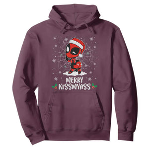 Funny Christmas Hoodie Merry Kissmyass Cute Spider-Women Santa Sarcastic Xmas TS10 Maroon Print Your Wear