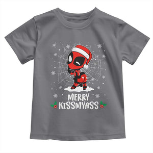 Funny Christmas Toddler T Shirt Merry Kissmyass Cute Spider-Women Santa Sarcastic Xmas TS10 Charcoal Print Your Wear