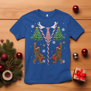 Funny Bigfoot Christmas T Shirt Bigfoot Santa Hat Ugly Xmas Sasquatch Loves TS10 Royal Blue Print Your Wear