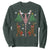 Funny Bigfoot Christmas Sweatshirt Bigfoot Santa Hat Ugly Xmas Sasquatch Loves TS10 Dark Forest Green Print Your Wear