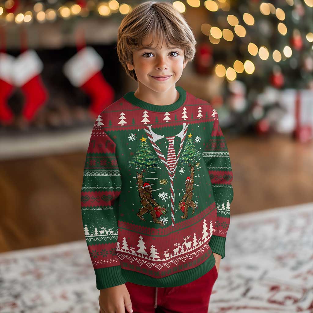 Funny Bigfoot Ugly Christmas Sweater Bigfoot Santa Hat Ugly Xmas Sasquatch Loves TS10 Christmas Print Your Wear