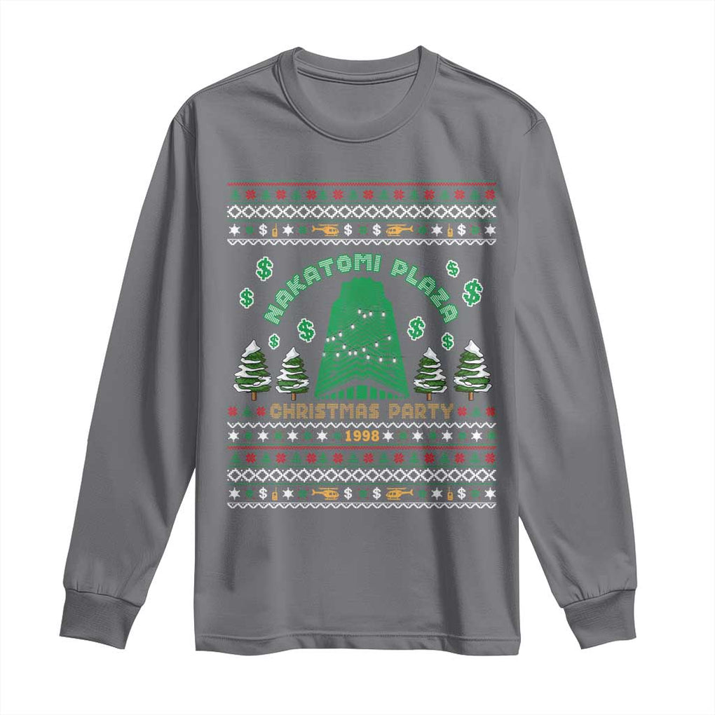 Nakatomi Plaza Christmas Party 1988 Long Sleeve Shirt Funny 80's Movie Xmas Gift Ugly Christmas TS10 Charcoal Print Your Wear