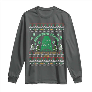 Nakatomi Plaza Christmas Party 1988 Long Sleeve Shirt Funny 80's Movie Xmas Gift Ugly Christmas TS10 Dark Heather Print Your Wear