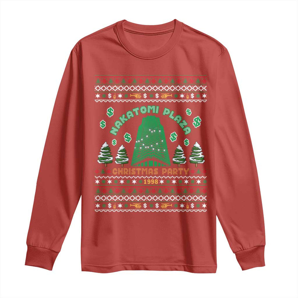 Nakatomi Plaza Christmas Party 1988 Long Sleeve Shirt Funny 80's Movie Xmas Gift Ugly Christmas TS10 Red Print Your Wear
