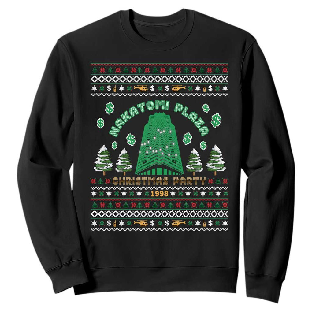 Nakatomi Plaza Christmas Party 1988 Sweatshirt Funny 80's Movie Xmas Gift Ugly Christmas TS10 Black Print Your Wear