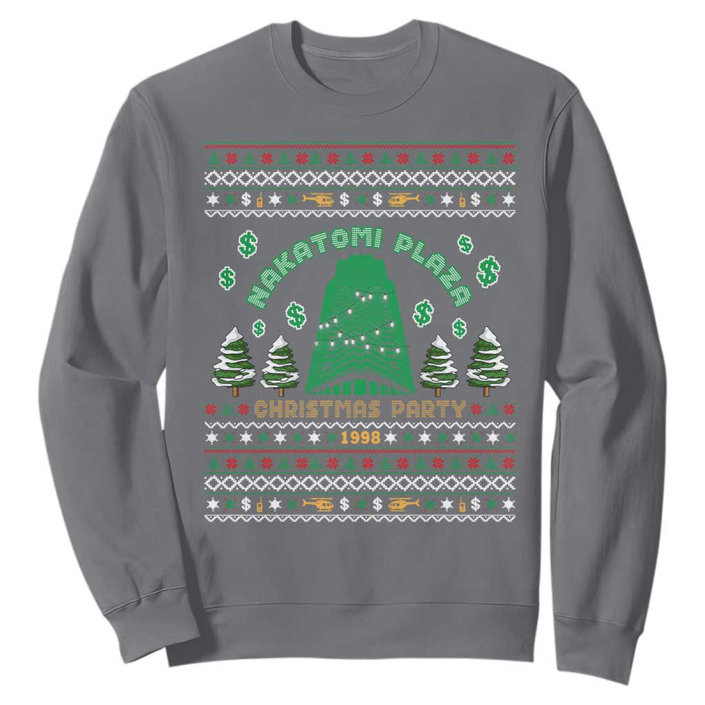 Nakatomi Plaza Christmas Party 1988 Sweatshirt Funny 80's Movie Xmas Gift Ugly Christmas TS10 Charcoal Print Your Wear