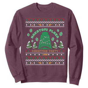 Nakatomi Plaza Christmas Party 1988 Sweatshirt Funny 80's Movie Xmas Gift Ugly Christmas TS10 Maroon Print Your Wear