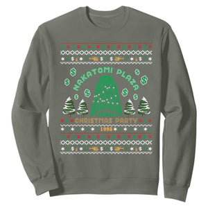 Nakatomi Plaza Christmas Party 1988 Sweatshirt Funny 80's Movie Xmas Gift Ugly Christmas TS10 Military Green Print Your Wear