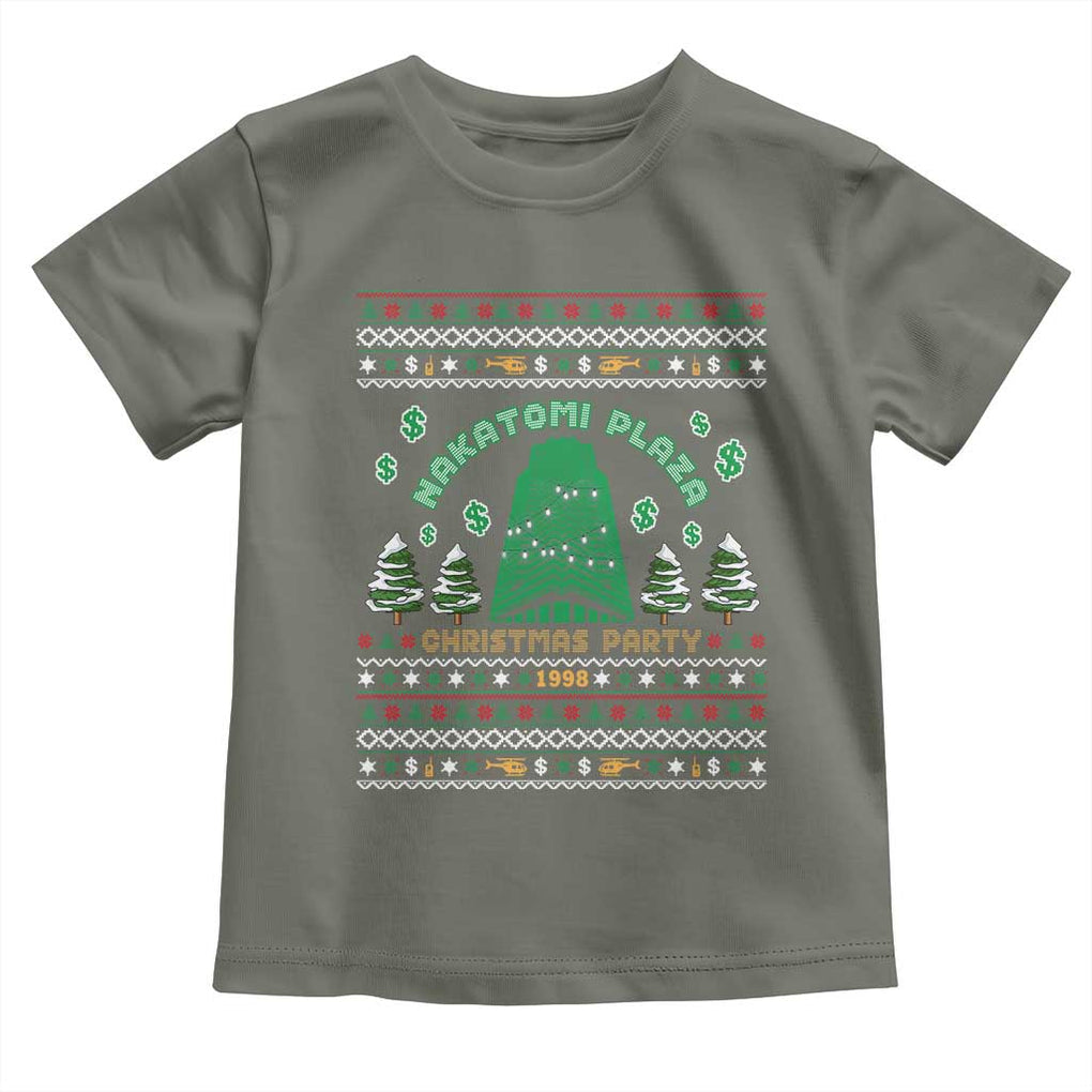 Nakatomi Plaza Christmas Party 1988 Toddler T Shirt Funny 80's Movie Xmas Gift Ugly Christmas TS10 Military Green Print Your Wear