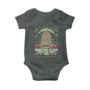 Nakatomi Plaza Christmas Party 1988 Baby Onesie Xmas Jumper Funny 80's Die Movie Bruce TS10 Dark Heather Print Your Wear