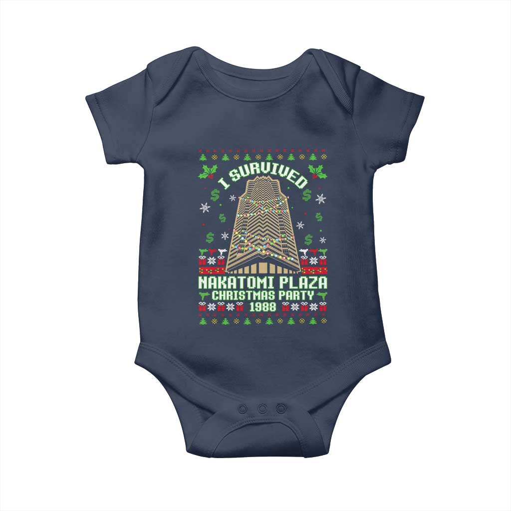 Nakatomi Plaza Christmas Party 1988 Baby Onesie Xmas Jumper Funny 80's Die Movie Bruce TS10 Navy Print Your Wear