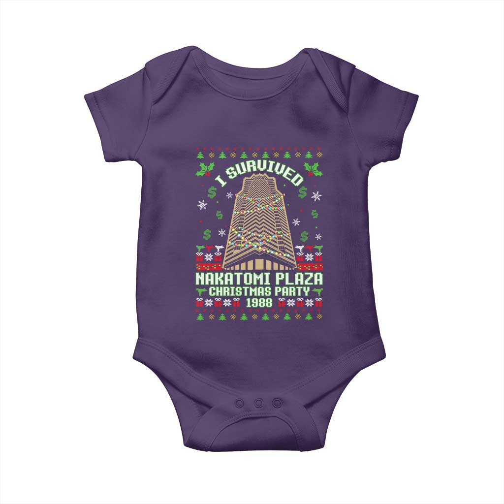 Nakatomi Plaza Christmas Party 1988 Baby Onesie Xmas Jumper Funny 80's Die Movie Bruce TS10 Purple Print Your Wear