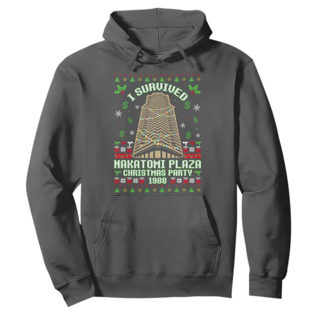 Nakatomi Plaza Christmas Party 1988 Hoodie Xmas Jumper Funny 80's Die Movie Bruce TS10 Dark Heather Print Your Wear