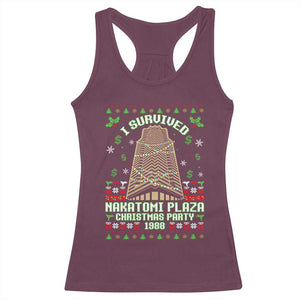 Nakatomi Plaza Christmas Party 1988 Racerback Tank Top Xmas Jumper Funny 80's Die Movie Bruce TS10 Maroon Print Your Wear