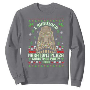 Nakatomi Plaza Christmas Party 1988 Sweatshirt Xmas Jumper Funny 80's Die Movie Bruce TS10 Charcoal Print Your Wear