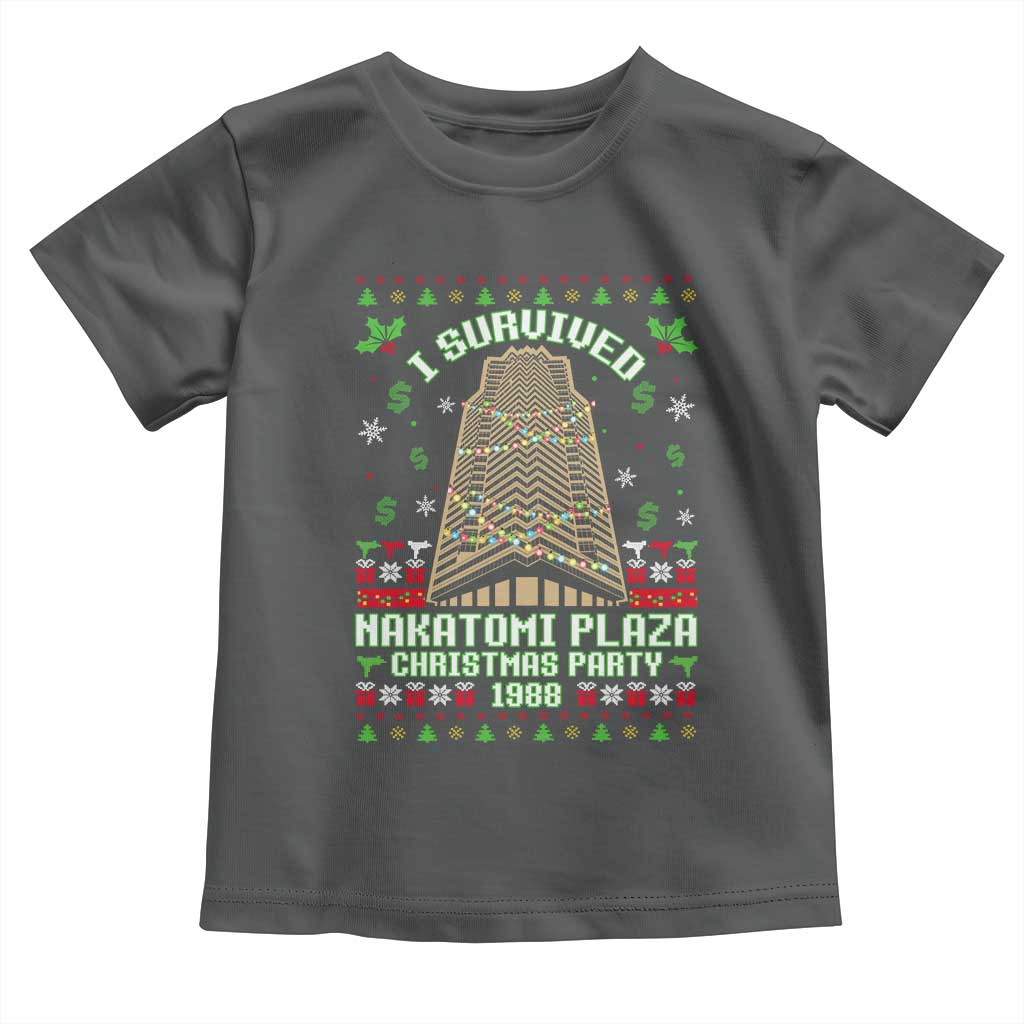 Nakatomi Plaza Christmas Party 1988 Toddler T Shirt Xmas Jumper Funny 80's Die Movie Bruce TS10 Dark Heather Print Your Wear