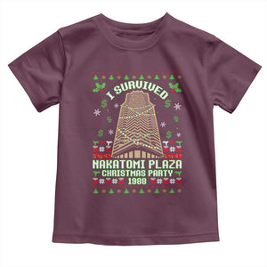 Nakatomi Plaza Christmas Party 1988 Toddler T Shirt Xmas Jumper Funny 80's Die Movie Bruce TS10 Maroon Print Your Wear