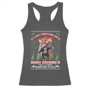 Nakatomi Plaza Christmas Party Racerback Tank Top 1988 Xmas Jumper Funny 80's Die Movie Bruce TS10 Dark Heather Print Your Wear