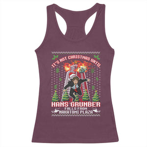 Nakatomi Plaza Christmas Party Racerback Tank Top 1988 Xmas Jumper Funny 80's Die Movie Bruce TS10 Maroon Print Your Wear
