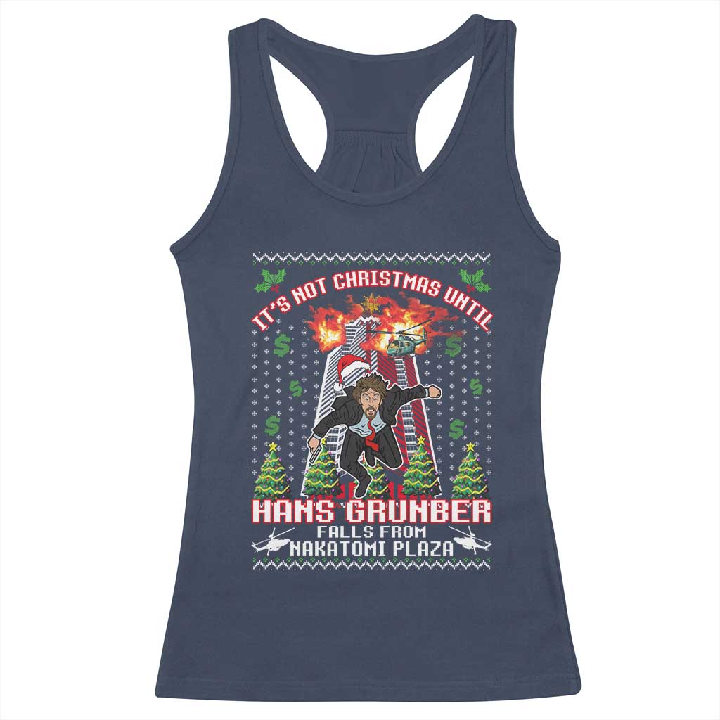 Nakatomi Plaza Christmas Party Racerback Tank Top 1988 Xmas Jumper Funny 80's Die Movie Bruce TS10 Navy Print Your Wear