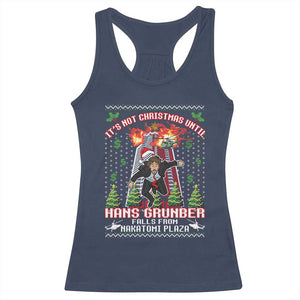 Nakatomi Plaza Christmas Party Racerback Tank Top 1988 Xmas Jumper Funny 80's Die Movie Bruce TS10 Navy Print Your Wear
