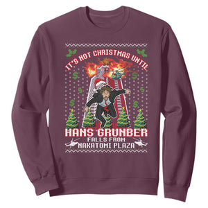 Nakatomi Plaza Christmas Party Sweatshirt 1988 Xmas Jumper Funny 80's Die Movie Bruce TS10 Maroon Print Your Wear