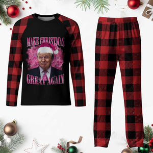 Funny Christmas Trump Plaid Pajama Set Funny Make Christmas Great Again Trump Santa Xmas 2024 TS10 Buffalo Plaid Print Your Wear