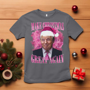 Funny Christmas Trump T Shirt Funny Make Christmas Great Again Trump Santa Xmas 2024 TS10 Charcoal Print Your Wear