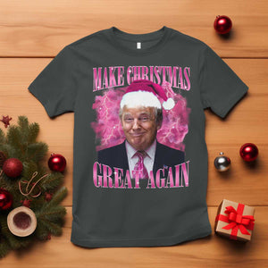 Funny Christmas Trump T Shirt Funny Make Christmas Great Again Trump Santa Xmas 2024 TS10 Dark Heather Print Your Wear