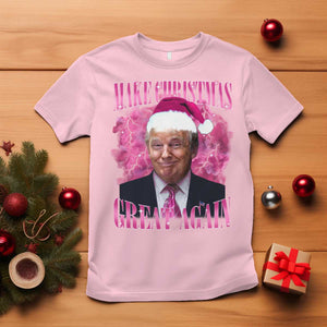Funny Christmas Trump T Shirt Funny Make Christmas Great Again Trump Santa Xmas 2024 TS10 Light Pink Print Your Wear