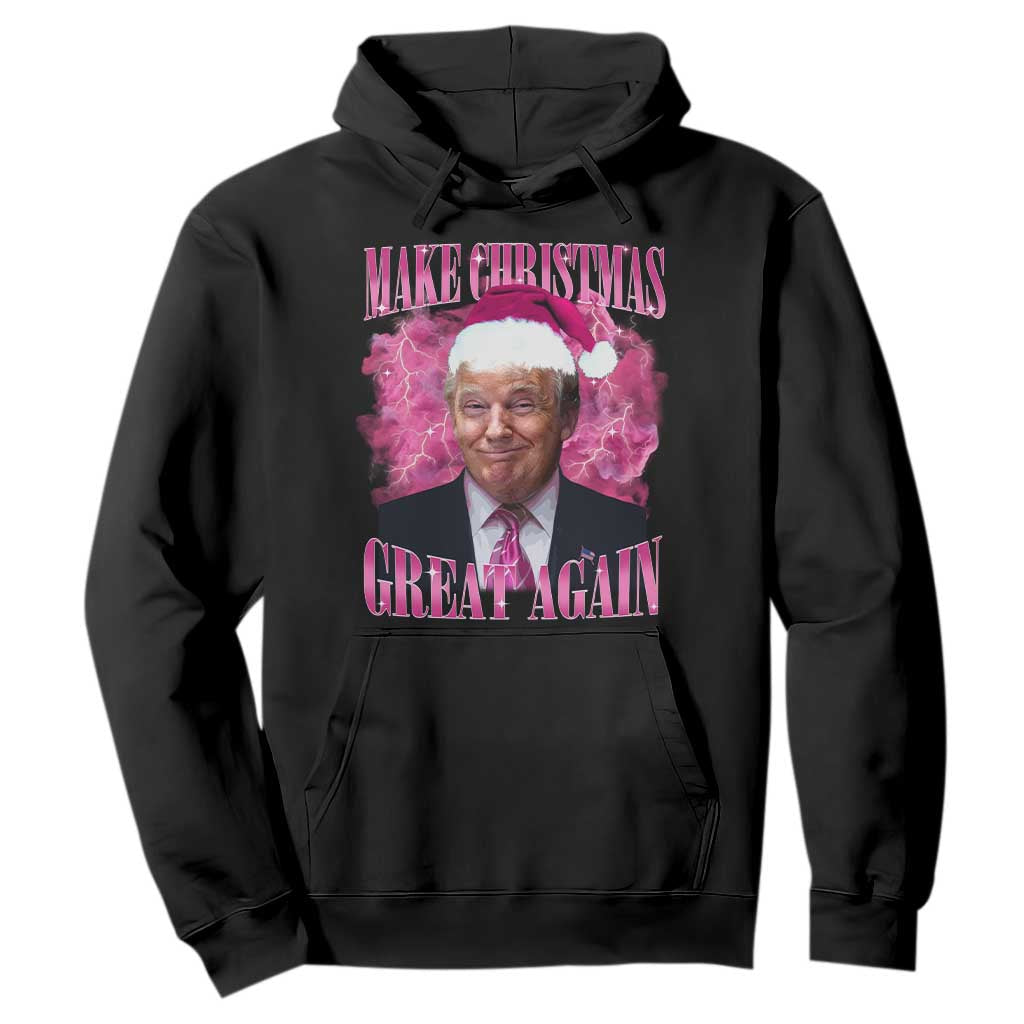 Funny Christmas Trump Hoodie Funny Make Christmas Great Again Trump Santa Xmas 2024 TS10 Black Print Your Wear