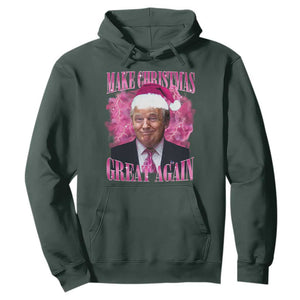 Funny Christmas Trump Hoodie Funny Make Christmas Great Again Trump Santa Xmas 2024 TS10 Dark Forest Green Print Your Wear