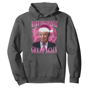 Funny Christmas Trump Hoodie Funny Make Christmas Great Again Trump Santa Xmas 2024 TS10 Dark Heather Print Your Wear