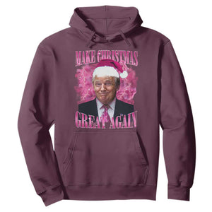 Funny Christmas Trump Hoodie Funny Make Christmas Great Again Trump Santa Xmas 2024 TS10 Maroon Print Your Wear