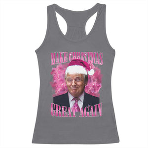 Funny Christmas Trump Racerback Tank Top Funny Make Christmas Great Again Trump Santa Xmas 2024 TS10 Charcoal Print Your Wear