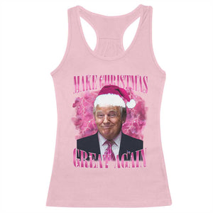 Funny Christmas Trump Racerback Tank Top Funny Make Christmas Great Again Trump Santa Xmas 2024 TS10 Light Pink Print Your Wear