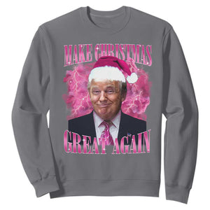 Funny Christmas Trump Sweatshirt Funny Make Christmas Great Again Trump Santa Xmas 2024 TS10 Charcoal Print Your Wear