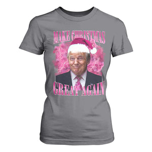 Funny Christmas Trump T Shirt For Women Funny Make Christmas Great Again Trump Santa Xmas 2024 TS10 Charcoal Print Your Wear